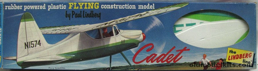 Lindberg Cadet - Rubber Powered Plastic Flying Airplane Model, 925-100 plastic model kit